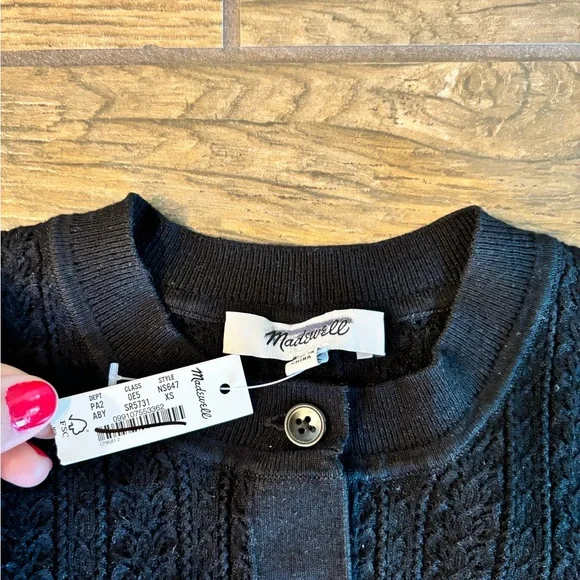 Madewell The Signature Open-Knit Cardigan sz XS NS647 - Picture 4 of 5